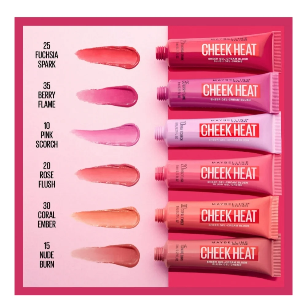 2/$9 or 4/$15 Maybelline Cheek Heat Gel-Cream‎ Blush Makeup
